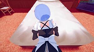 Rem Fucks Big Tits Maid In POV.