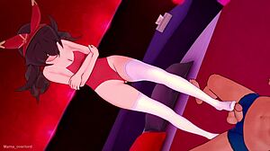 Amber jerkz me off with feet