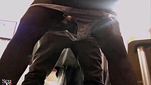 french babe in satin fucks doggystyle 😈