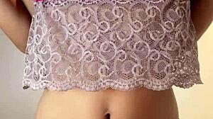 Samary fucks in bathroom without underwear