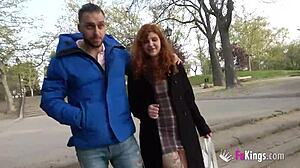 Brad's girlfriend proves her love for outdoor fun with her lover