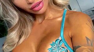 Monika Fox teases with pierced nipples before pornshoot