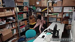 feeling so hot as cop licks my big tit blonde pussy after catching me