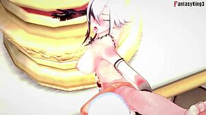 Arlecchino naked fucked in POV hentai scene