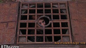 she's gagged and bound for punishment, choking and gagging as she's disciplined.