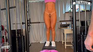 nosso treino na academia terminou em sexo muito gostoso - ana rothbard with wet pussy and small 18+ tits