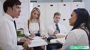 Teen student mia kay in library libido