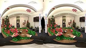 Ashley Lane, Gracie Green, Stephanie West Engage in Lesbian Foursome with Blowjobs and Pussy Fucking After Holiday Party