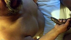 sucking black shemale's monster cock with intense blowjob in lesbian scene