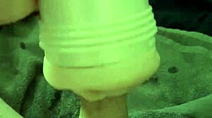 X900d enjoys solo fleshlight wank with internal cumshot