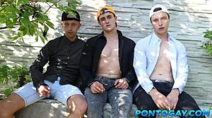 i cum in mouth with twinks in the woods, bareback orgy