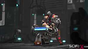 Sci-Fi Male Sex Cyborg Plays With A Sexy Young 18+ Hottie In Restraints In The Lab