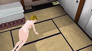 I posed naked in a gravure photoshoot with Emma in anime style