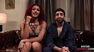 Black Redhead Cucking Pathetic Boyfriend Then Spits Cum