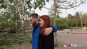 Brad's girlfriend proves her love for outdoor fun with her lover