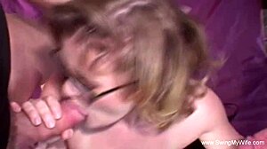 pancake tits housewife swinger takes good anal enjoyment