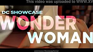 WONDER WOMAN FUCKS ARES with big tits fingering and cowgirl riding!