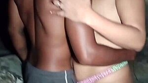 Risky public sex on beach almost caught by police