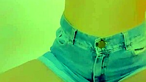 hot teen feels horny and cums hard