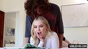 Little princess Haley Spades cries, 'I need my stepbro's load now!'