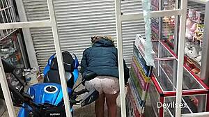 Caught Mature Woman Masturbating Behind Bars