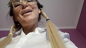 Foot fetish in neylon bdsm spit