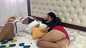 By god, what a tasty threesome! Stepsisters lick pussy and stepdad’s cock 😍