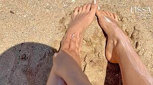 Stranger Fills Mouth on Public Beach