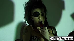 sexy christy mack intensely plays with her amazing ass and tight wet pussy as pirate