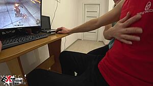 Brunette Deep Sucks Boyfriend's Big Dick