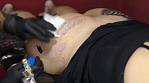 getting a new tattoo on my big fat ass at the shop