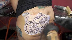 getting a new tattoo on my big fat ass at the shop