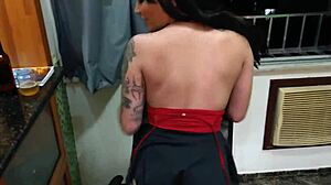 Emo Rocker Goth Tattoo Dances Funk, Gets Fucked by Bluezao Youtuber