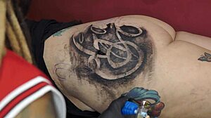 getting a new tattoo on my big fat ass at the shop