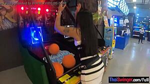 Thai amateur teen 18+ girlfriend plays with vibrator toy after fun day