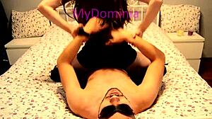 Brunette Mistress Tests Facesitting on Boyfriend in Amateur Femdom Ass Worship Session