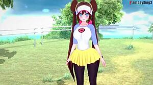 Mei Nancy's Suggestive Blowjob And Tittijob In Pokemon Fantasy