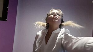 Foot fetish in neylon bdsm spit