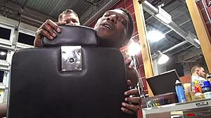 Rocco Steele Dominates Romance with Bareback Pounding at Barbershop.