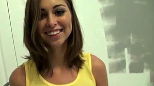 Riley Reid's Thrilling First Porn Scene Showcasing Perky Tits, Cute Ass, Amateur Tattoo, and Small Boobs