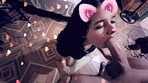 Snapchat teen sucking her friend's cock.