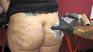 getting a new tattoo on my big fat ass at the shop