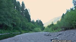 Busty Stranger Gets Nailed by the River in Wild Outdoor Fun