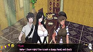 Horror mansion ep1 features intense footjob under the table in anime hentai 😈