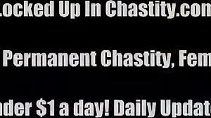 Slave Locked In Chastity Cage For Femdom Princess