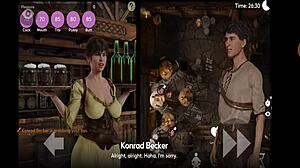 Perverted waitress in anime hentai