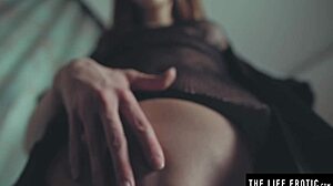 Hot Domme Spanks Herself While Masturbating In Stockings