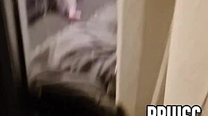 Bbw enjoys outdoor privacy while voyeur watches from afar