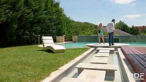 She says, 'Foot fuck under the sun.' It covers leggy babe Karlie Simons with loads of cum.