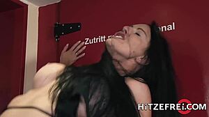 Texas patti gags on rough deepthroat blowjob